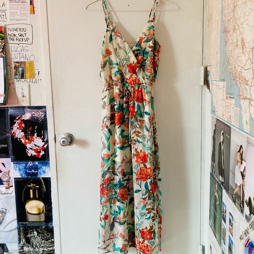 GUESS Floral Maxi Dress S